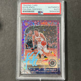 2019-20 Panini Hoops Premium Stock #123 Kevin Knox Signed Card Purple AUTO PSA Slabbed RC Knicks