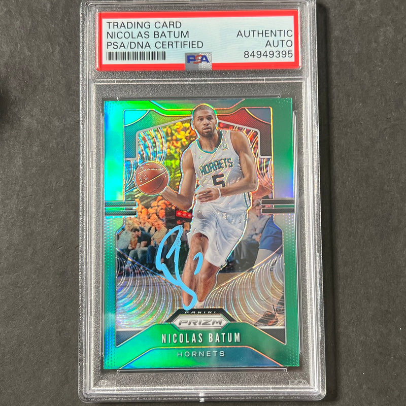 2019-20 Panini Prizm Silver #57 Nicolas Batum Signed Card AUTO PSA Slabbed Hornets