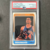1988-89 Fleer #83 Kenny Walker Signed Card AUTO PSA Slabbed Knicks