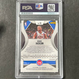 2019-20 Panini Prizm #95 Reggie Jackson Signed Card AUTO PSA Slabbed Pistons