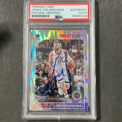 2019-20 Panini Hoops Premium Stock #274 Jonas Valanciunas Signed Card AUTO PSA Slabbed Grizzlies