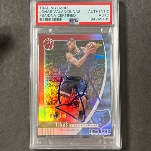 2019-20 Panini Absolute Memorabilia #67 Jonas Valanciunas Signed Card AUTO PSA Slabbed Grizzlies