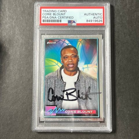 2021 Topps Finest #18 Corie Blount Signed Card AUTO PSA Slabbed Bulls