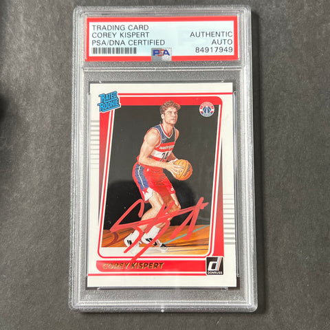 2021-22 Panini Donruss #233 COREY KISPERT Signed Card AUTO PSA Slabbed Wizards