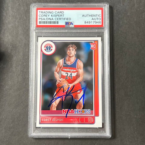 2021 Panini NBA Hoops #212 COREY KISPERT Signed Card AUTO PSA Slabbed Wizards