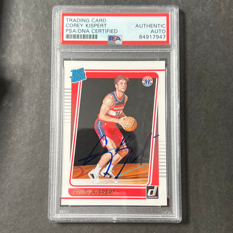 2021-22 Panini Donruss #233 COREY KISPERT Signed Card AUTO PSA Slabbed Wizards