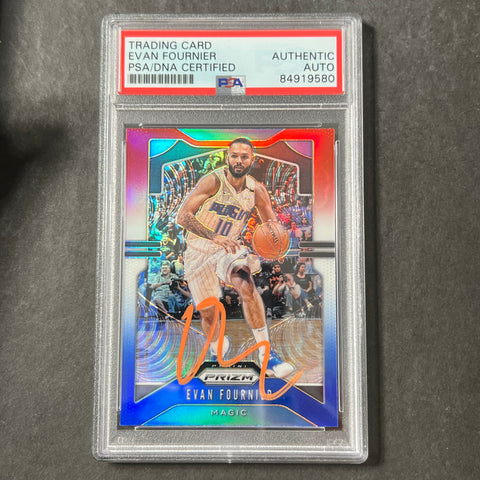 2019-20 Panini Prizm #192 Evan Fournier Signed Card AUTO PSA Slabbed Magic