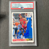 1992-93 Upper Deck #157 B. J. Armstrong Signed Card AUTO PSA Slabbed Bulls