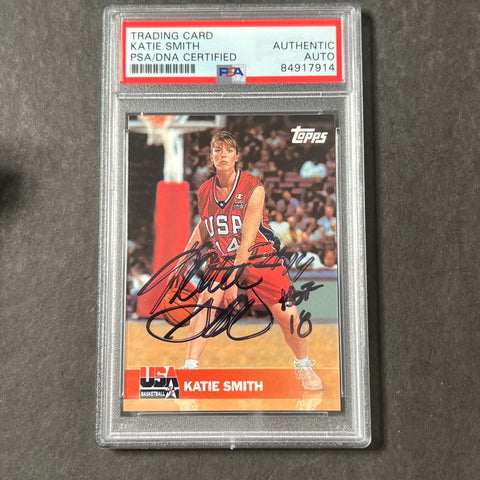 2000 Topps Team WNBA #44 Katie Smith Signed Card AUTO PSA Slabbed USA