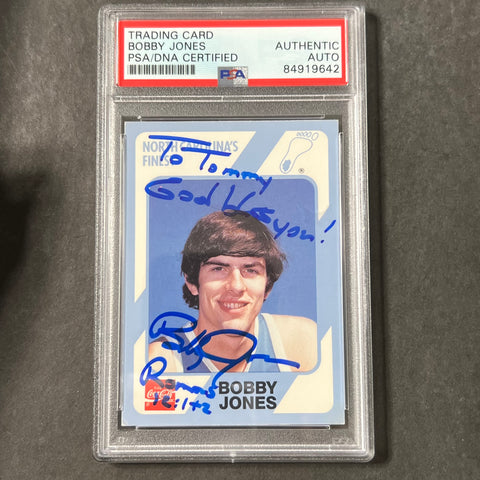 1989-90 Collegiate Collection #44 Bobby Jones Signed Card AUTO PSA Slabbed North Carolina