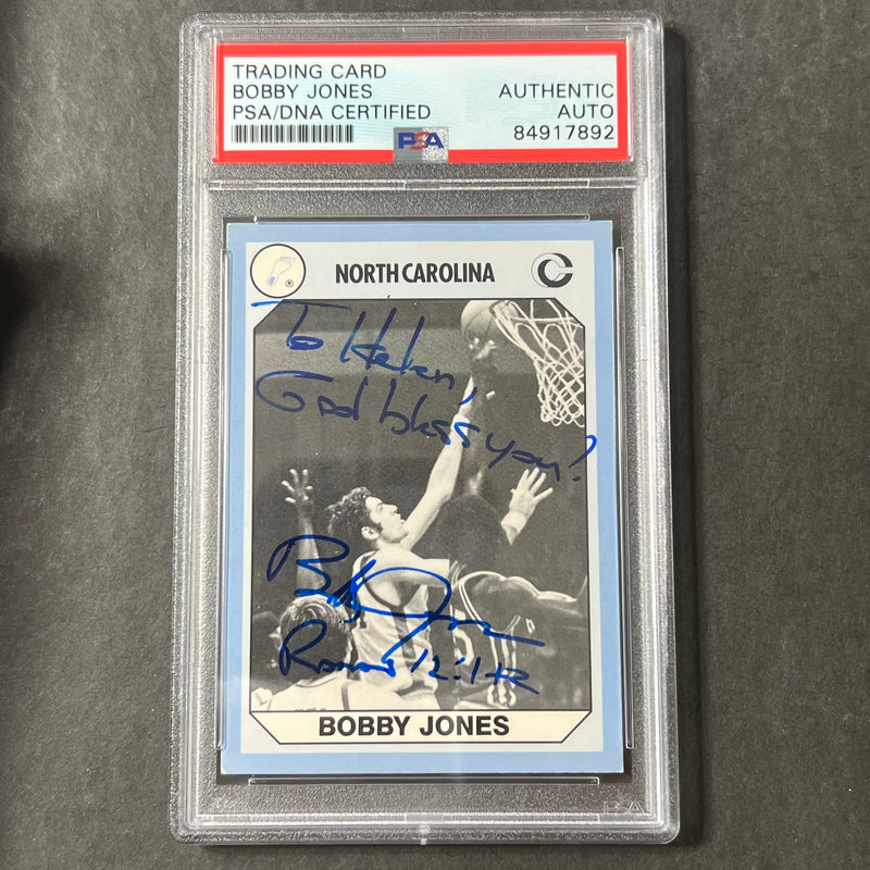1990-91 Collegiate Collection #128 Bobby Jones Signed Card AUTO PSA Slabbed North Carolina