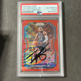 2020-21 Panini Prizm #52 Tim Hardaway Jr Signed Card AUTO PSA Slabbed Mavericks