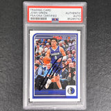 2023-24 Panini NBA Hoops #68 Josh Green Signed Card AUTO PSA/DNA Slabbed Mavericks