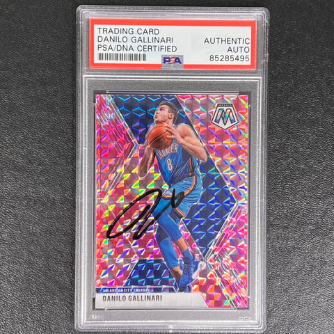 2019-20 Panini Mosaic #153 Danilo Gallinari Signed AUTO PSA/DNA Slabbed Thunder