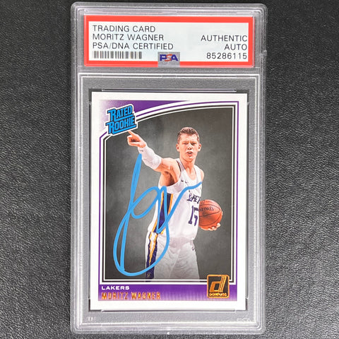 2018-19 Panini Donruss #197 Moritz Wagner Signed Card AUTO PSA/DNA Slabbed RC Lakers