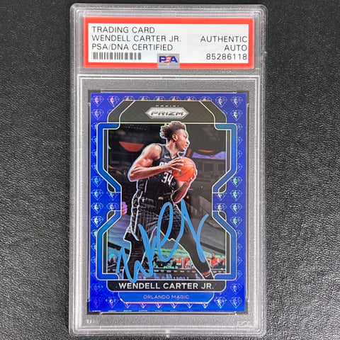 2021-22 Panini Prizm #160 Wendell Carter Jr Signed Card PSA/DNA AUTO Magic