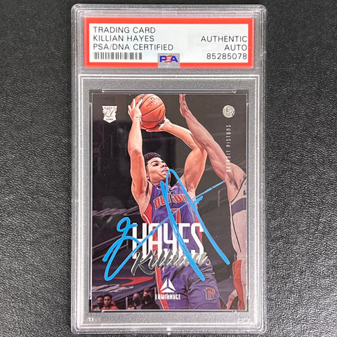 2020-21 Panini Chronicles Luminance #156 Killian Hayes Signed Card AUTO PSA Slabbed RC Pistons