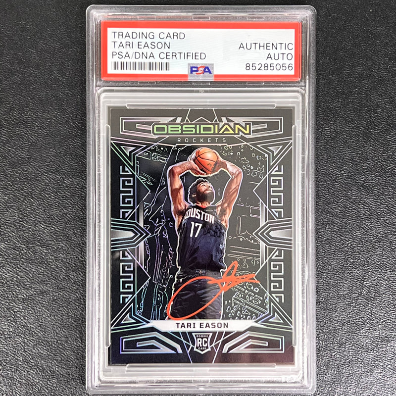 2022-23 Panini Obsidian #190 Tari Eason Signed Card AUTO PSA Slabbed RC Rockets