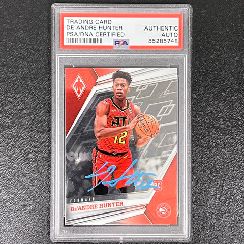 2019-20 Panini Chronicles Phoenix #575 De'Andre Hunter Signed Card AUTO PSA/DNA Slabbed RC Hawks