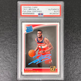 2018-19 Panini Donruss Rated Rookie #192 TROY BROWN JR. Signed Card AUTO PSA Slabbed Wizards