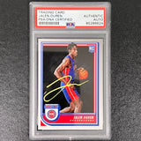 2022-23 Panini Hoops #243 Jalen Duren Signed Card AUTO PSA Slabbed RC Pistons