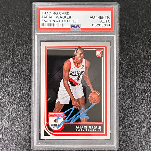 2022-23 Panini Hoops #273 Jabari Walker Signed Card AUTO PSA Slabbed RC Trail Blazers