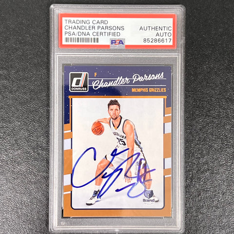 2016-17 Panini Donruss #31 Chandler Parsons Signed Card AUTO PSA/DNA Slabbed Grizzlies