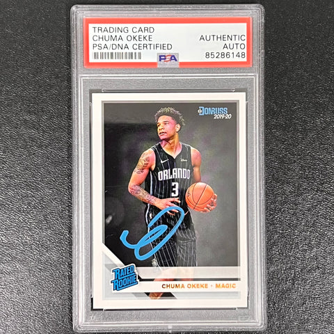 2019-20 Panini Donruss Rated Rookie #215 Chuma Okeke Signed Card AUTO PSA Slabbed Magic