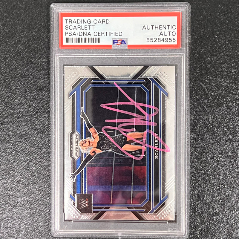 2023 Panini Prizm Smackdown #69 Scarlett Signed Card PSA/DNA Slabbed AUTO WWE