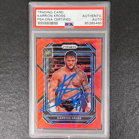 2023 Panini Prizm Smackdown #108 Karrion Kross Signed Card PSA/DNA Slabbed Auto WWE