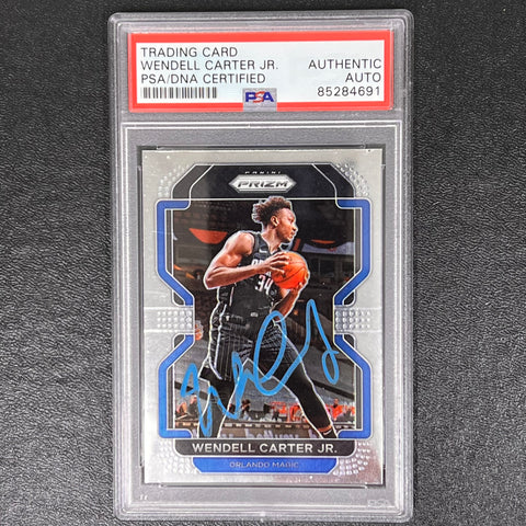 2021-22 Panini Prizm #160 Wendell Carter Jr. Signed Card AUTO PSA Slabbed Magic