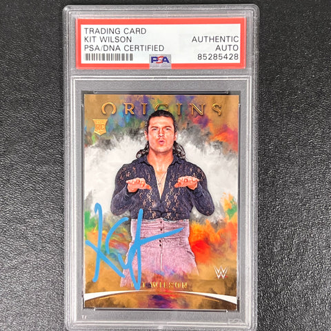 2022 Panini Chronicles Origin #138 Kit Wilson Signed Card PSA/DNA Slabbed AUTO WWE