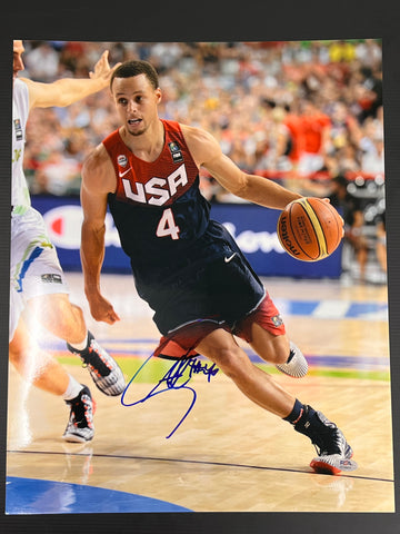 Stephen Curry signed 16x20 photo PSA/DNA USA Basketball