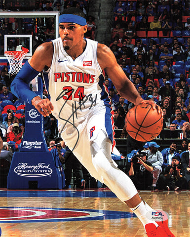 TOBIAS HARRIS signed 8x10 photo PSA/DNA Detroit Pistons Autographed