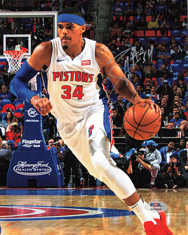 TOBIAS HARRIS signed 8x10 photo PSA/DNA Detroit Pistons Autographed