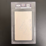 Harry Kalas signed Index Card PSA/DNA Autographed Public Announcer Phillies