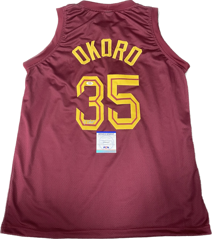 Isaac Okoro signed jersey PSA/DNA Cleveland Cavaliers Autographed