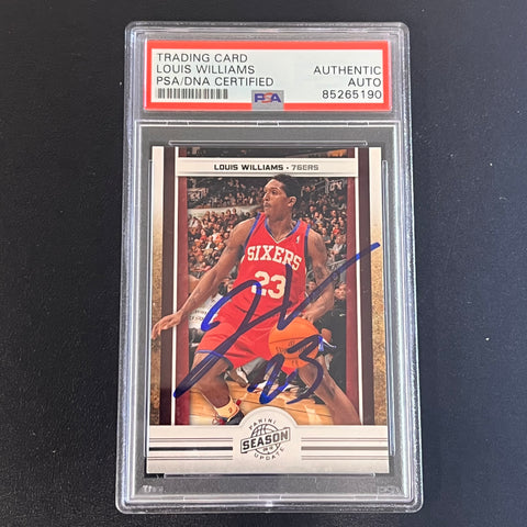 2010 Panini Prestige #37 Lou Williams Signed Card AUTO PSA Slabbed 76ers