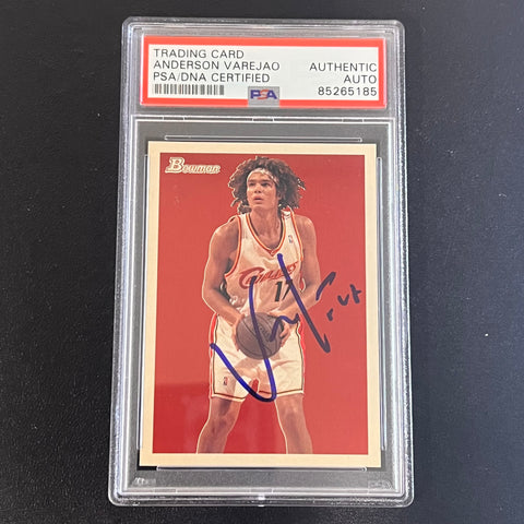 2009 Topps #15 Anderson Varejao Signed Card AUTO PSA Slabbed Cavaliers