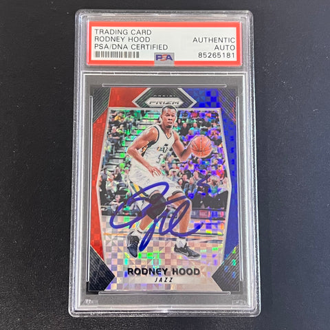 2017-18 Panini-Prizm #111 Rodney Hood Signed AUTO PSA Slabbed Jazz