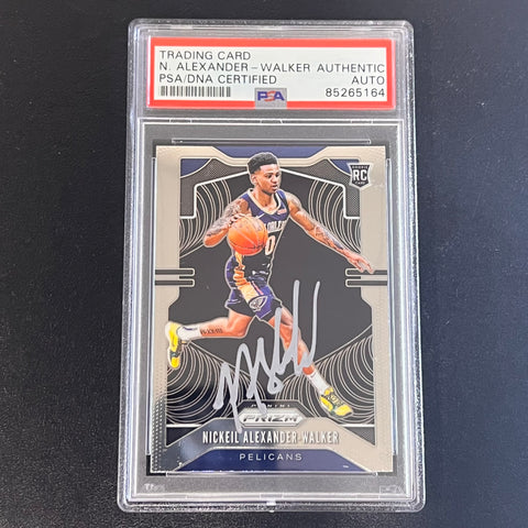 2019-20 Panini Prizm #263 Nickeil Alexander Walker Signed Card AUTO PSA Slabbed RC Pelicans