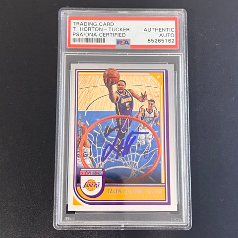 2022-23 Panini Hoops Rated Rookie #175 Talen Horton-Tucker Signed Card AUTO PSA Slabbed Lakers