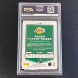 2021-22 Panini Donruss #167 Talen Horton-Tucker Signed Card AUTO PSA Slabbed Lakers