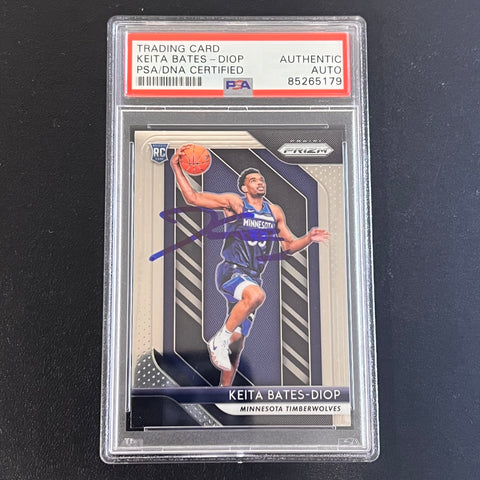 2018-19 Panini Prizm #47 Keita Bates-Diop Signed Card AUTO PSA/DNA Slabbed RC Timberwolves