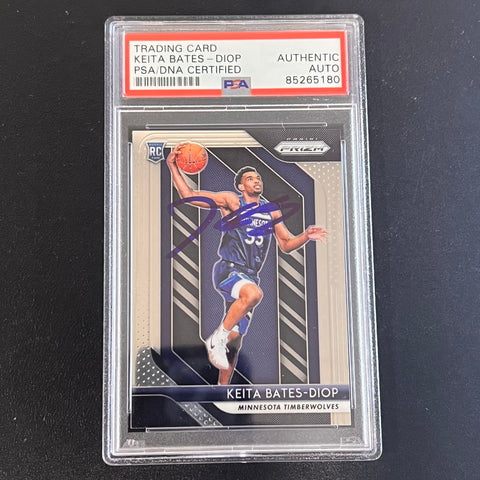 2018 Donruss Rated Rookies #191 Keita Bates-Diop Signed Card AUTO PSA/DNA Slabbed RC Timberwolves