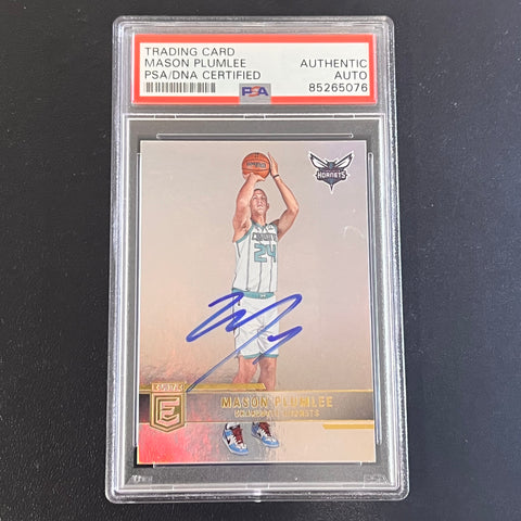 2021-22 Panini Donruss #29 Mason Plumlee Signed Card AUTO PSA Slabbed Hornets