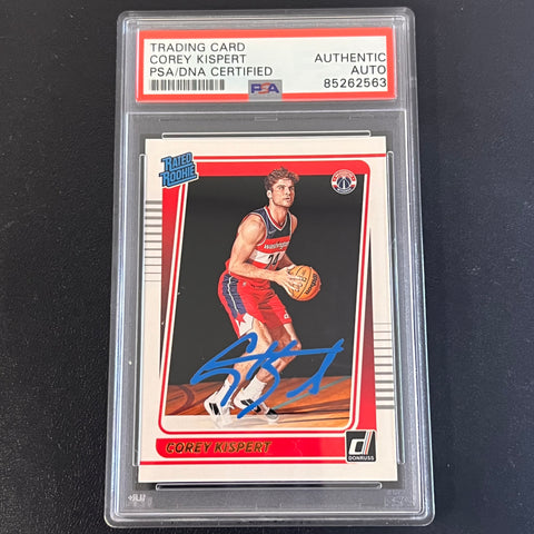 2021 Panini Rated Rookie #233 COREY KISPERT Signed Card AUTO PSA Slabbed Wizards