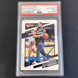 2021-22 NBA Hoops #58 Malik Beasley Signed Card AUTO PSA/DNA Slabbed