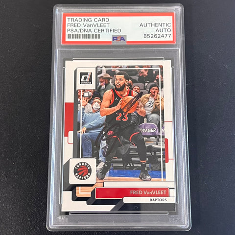 2022-23 PANINI Donruss #24 Fred VanVleet Signed Card AUTO PSA Slabbed Raptors