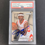 2014-15 Panini Prizm #45 Jason Terry Signed Card AUTO PSA Slabbed Rockets